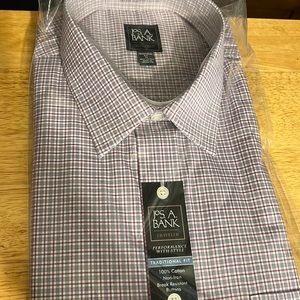 Jos. A. Bank red and blue casual button down shirt in 2X